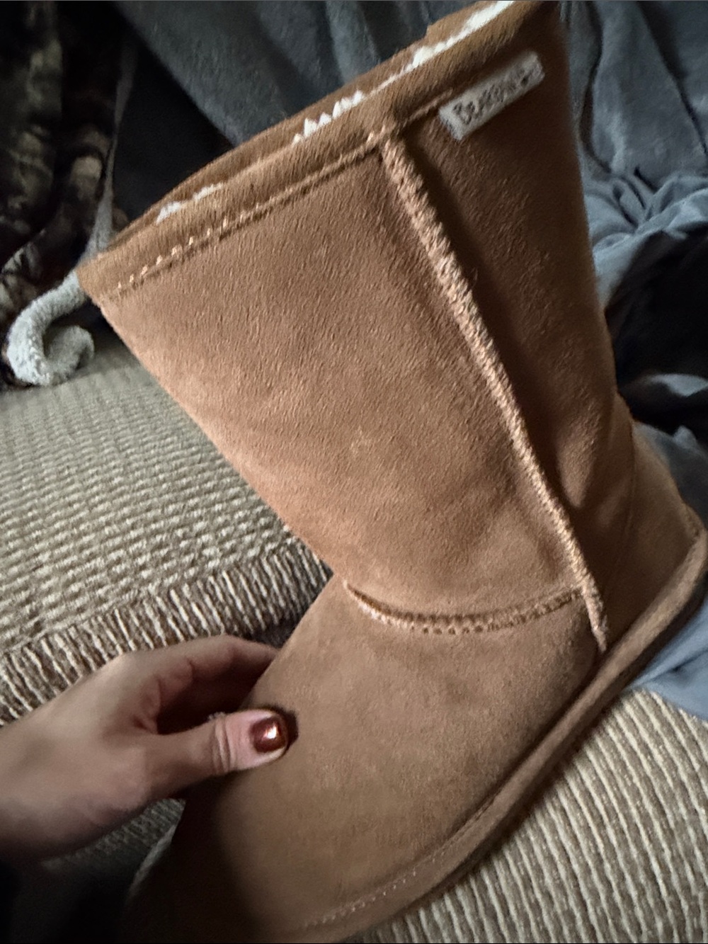 BearPaw Women's Chestnut Suede Ankle Boot - Chestnut Brown